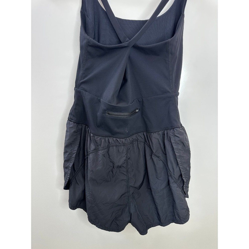 Free People FP Movement Righteous Runsie Black Pull On Romper Strappy Cutout L - Picture 10 of 16